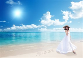 海景婚纱摄影psd素材